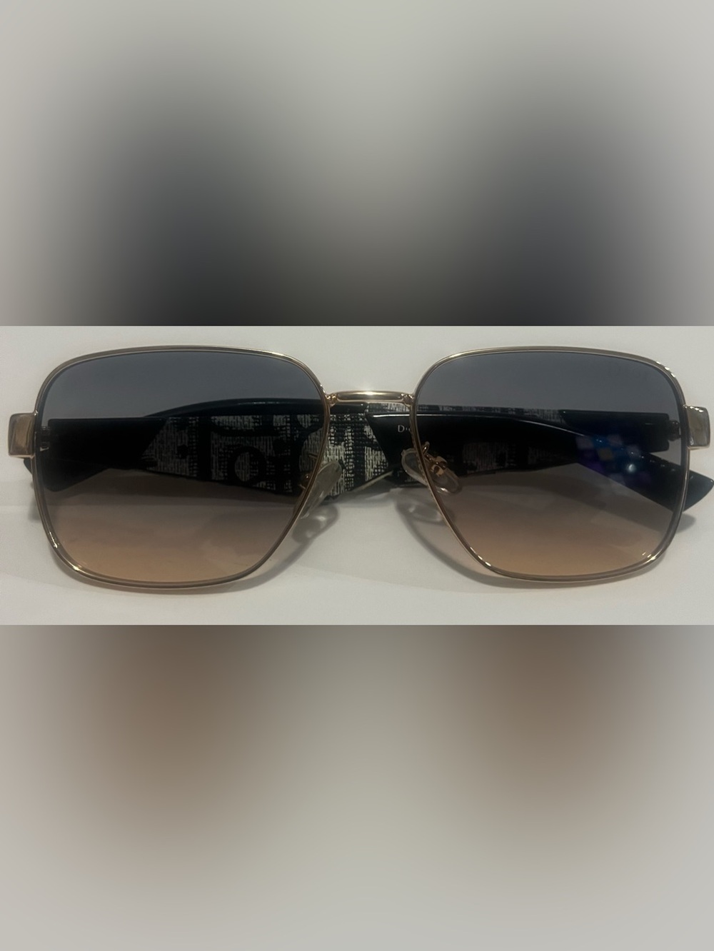 Men’s Christian Dior Sunglasses Black/White/Gold